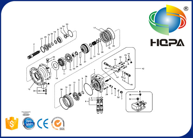 Hidrolik Motor Conta Kitleri Volvo EC290 EC290B Salıncak Motor Conta Takımı VOE14501803