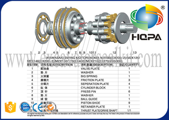 Salıncak Motoru HZZC-M2X170CHB 31Q8-10130 R290-7 R300-7 R305-7 R335-7 için