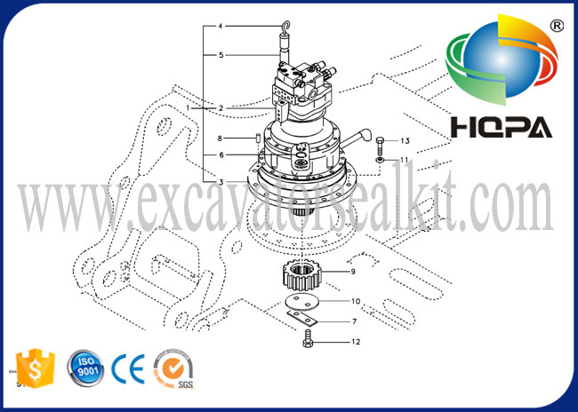 EC290BLC Salıncak Motoru HZZC-M2X170CHB VOE14524190 Hidrolik Tamir Takımları