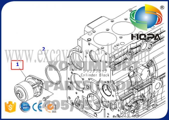 6754-61-1100 6754-61-1210 Komatsu PC200-8 6D107 için Su Pompası